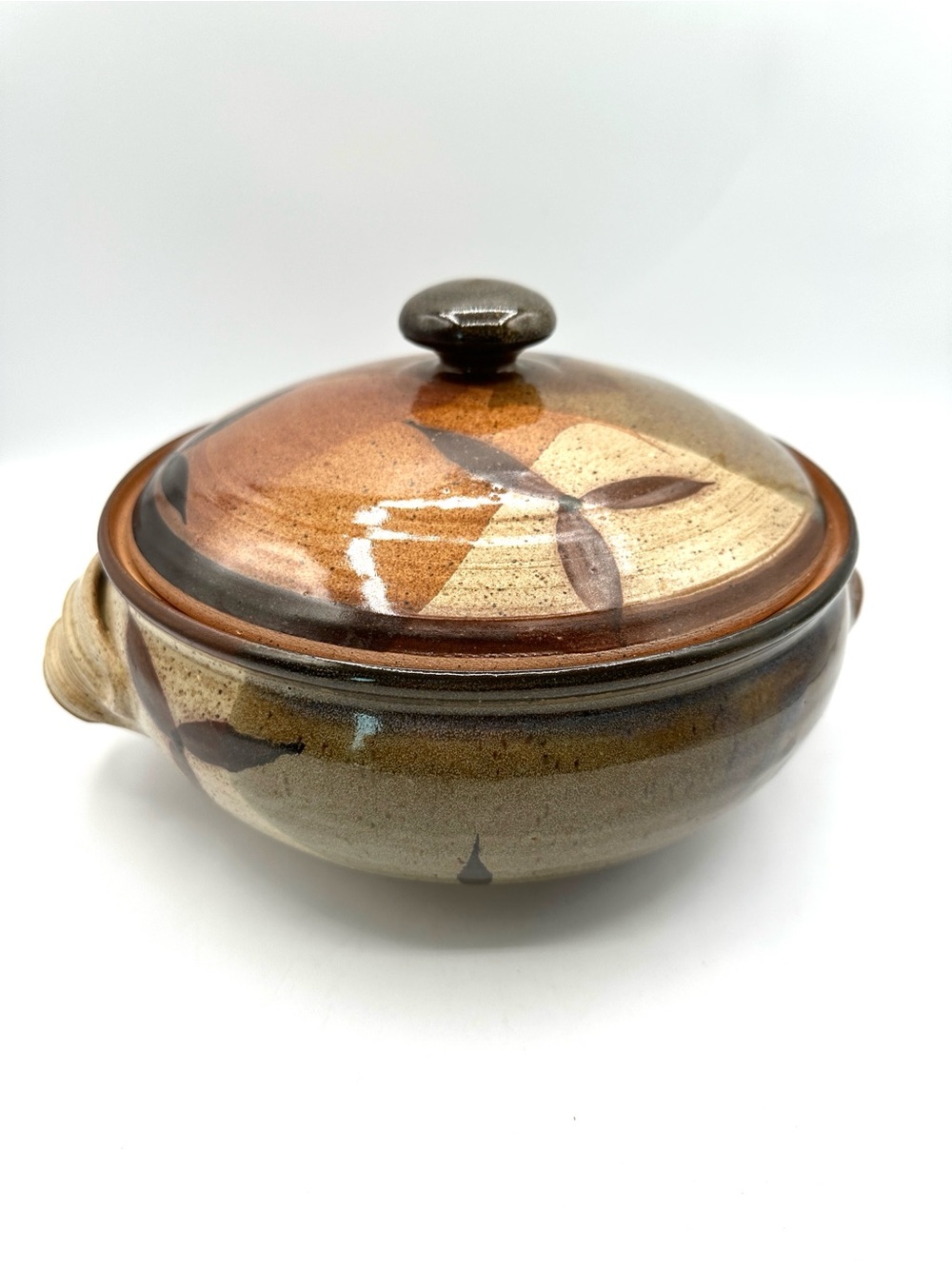 Studio Artist Hand Crafted 10” wide casserole dish with lid.
